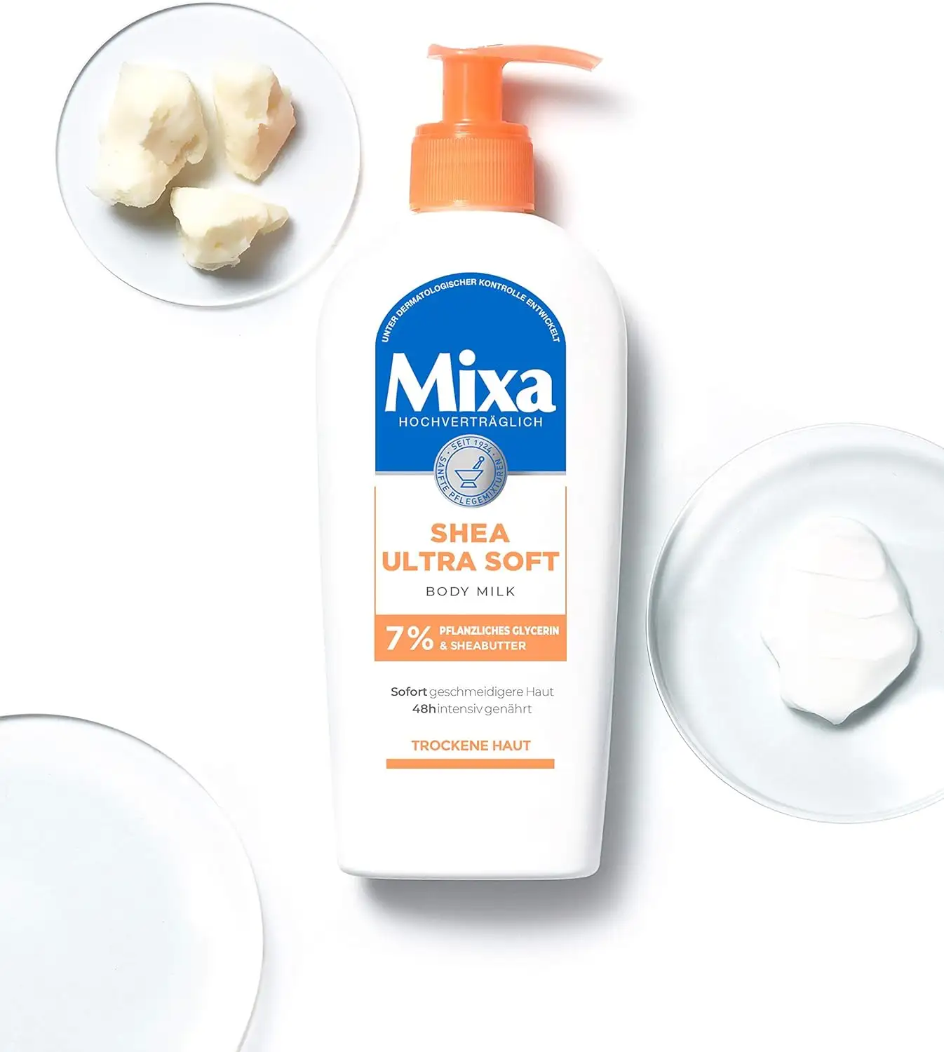 Mixa Shea นมบํารุงผิวกายนุ่มพิเศษ นมบํารุงผิวกายอย่างเข้มข้น 250 มล