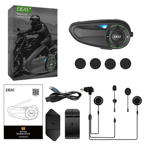 Intercomunicador <span class=keywords><strong>EJEAS</strong></span> Q8 para motocicleta, interfono impermeable de malla Bluetooth para motocicleta, intercomunicador de cascos de motocicleta dúplex completo - Product Image 1