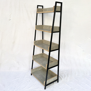 CASAN Modern 5-Tier Plywood Bookcase with Iron Frame KS68115 for Living Room Office & Bedroom Easy Standing Installation - Product Image 6