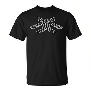 T-shirt Angel Seraphim Ophanim noir avec motif d'ailes, unisexe, col rond, manches courtes, pour adulte - Product Image 3