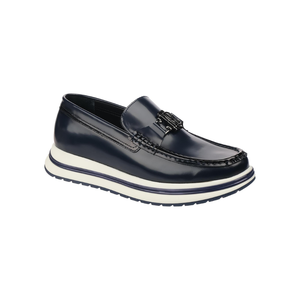Zapatillas Casuales de Cuero para Hombre M1060 con Logotipo en V Triangular, Cordones Planos, Suela de Goma, Tacón Bajo, con Cordones, Venta al Por Mayor para Exportación - Product Image 1