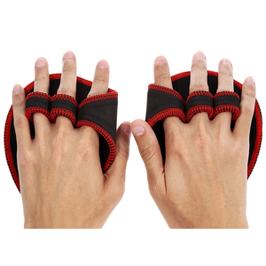 Sangles de poignet de gymnastique avec coussin de levage à la main en néoprène respirant léger sans doigts unisexe pour l'haltérophilie - Product Image 2