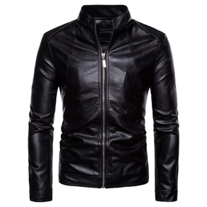 Men Genuine <b>Leather</b> <b>Jacket</b> Casual Winter Wear Vintage Motorcycle Design Zipper Pockets Warm Inner Lining <b>Leather</b> <b>Jacket</b> - Product Image 4