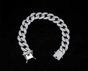 SM bijoux 925 argent Sterling glacé cubain lien chaîne Bracelet hommes/femmes Hip Hop Style diamant mode chaîne lien Bracelets - Product Image 3