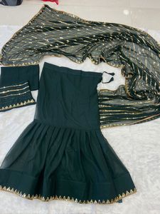Ethnic Garment Self Designed Party Wear Designer GEORGETTE <strong>Half</strong> and <strong>Half</strong> Embroidered <strong>Saree</strong> with Blouse Indian Women - Product Image 6