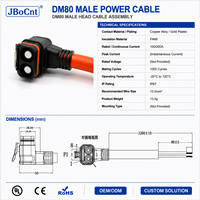 JBoCnt DM80 100A 200A Câble mâle en nylon, assemblage étanche IP67, faisceau de signalisation et d'alimentation pour échange de batterie de moto électrique