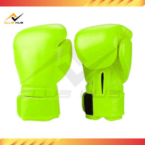 Gran oferta de guantes de boxeo con cordones de cuero con logotipo personalizado profesional fabricados en fábrica para entrenamiento de lucha y artes marciales, de Pakistán - Product Image 5