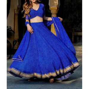 Lehenga choli ชุดเจ้าสาวชุดเจ้าสาวออกแบบได้ตามที่ต้องการ - Product Image 3