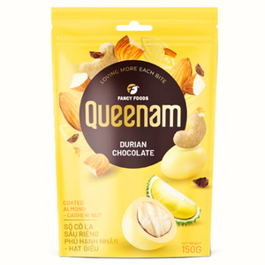 Chocolate Dragee Puro de Primera Calidad, OEM/ODM, HALAL, Venta al por Mayor, Envío Inmediato, Almendras Recubiertas de Durian y Nueces de Macadamia, 150G, Suministro para Exportación - Product Image 1