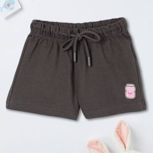 Short en coton coupe régulière filles pantalon asymétrique taille haute plat avec fermeture à cordon respirant short chaud - Product Image 2