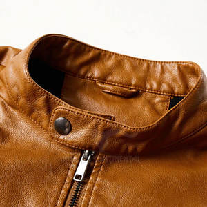 Chaquetas de cuero de piel de oveja de nuevo estilo de invierno para hombre, diseño de calle principal de moda con tela de PU - Product Image 4