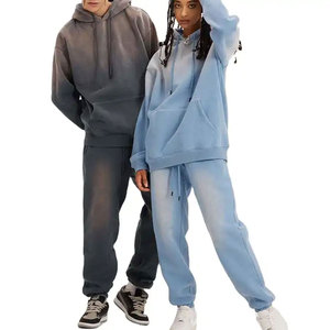 Survêtement d'hiver lourd unisexe Ensemble de pantalons à capuche de haute qualité Survêtement imprimé en éponge française respirant avec logo personnalisé - Product Image 4