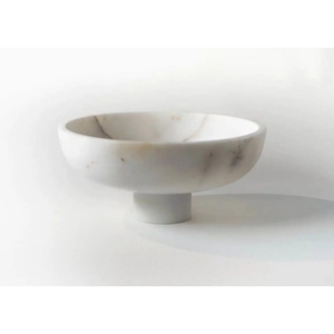 Bol à fruits en marbre naturel blanc moderne sculpté à la main bol de service en pierre de luxe pour la cuisine à domicile pour la décoration de mariage - Product Image 4