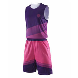 2023 dernière sur mesure conçu réversible broderie basket-ball uniforme ensemble meilleur gros hommes basket-ball maillot uniformes - Product Image 2