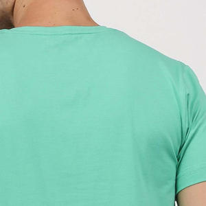 Nueva Camiseta de Cuello en V para Hombre, Color Sólido, Lisa, Manga Corta, Camisetas de Cuello en V para Hombre al por Mayor, Manga Corta, 100% Algodón, Lisa - Product Image 5