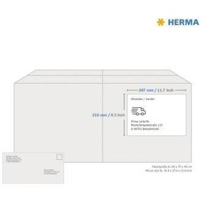 Etiquetas Promocionales Transparentes HERMA Special 210 x 297 mm, Paquete de 25, 210 x 297 mm (L x A) - Product Image 4