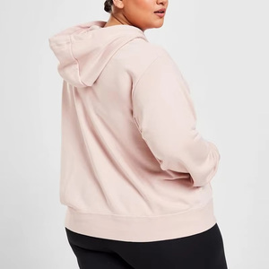Manufacturers' Custom Logo <b>Pink</b> Fleece Pullover Hooded <b>Sweatshirts</b> Breathable Women's Sports Street Training Jogging for Winter - Product Image 4