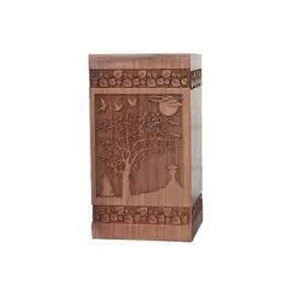 Urnes funéraires en bois brun de style américain moderne de qualité supérieure, faites à la main, pour hommes et femmes adultes, logo personnalisé disponible - Product Image 5