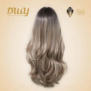 Liora-DWY SkinWeft High Quality Straight Glueless Synthetic <b>Wig</b> Transparent Front Adjustable 32 Inches Loose Wave Free Part" - Product Image 4