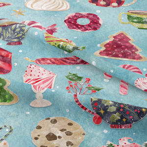 맞춤형 디지털 프린팅 4x2 폴리에스터 리브 니트 원단 NO MOQ 샘플 무료 - Product Image 6