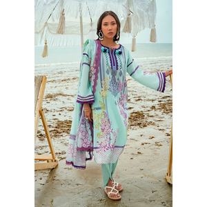 Traje de jardín verde sin costuras de 3 piezas para mujer con cuello cuadrado y estampado digital - Product Image 6