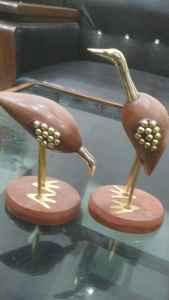 Statue décorative et pièce maîtresse | Sculpture d'art en fer artisanal | Modèles familiaux rustiques | Statue - Product Image 4