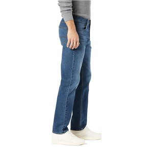 Haute qualité hommes grande taille printemps et automne lavé séchage rapide personnalisé décontracté Denim jean fermeture éclair Slim Fit pantalon pour hommes - Product Image 3
