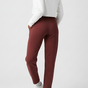 Service OEM Personnalisé – Pantalon de survêtement en molleton 300G pour femme, coupe droite, taille élastique, couleur unie, idéal pour l'hiver - Product Image 2