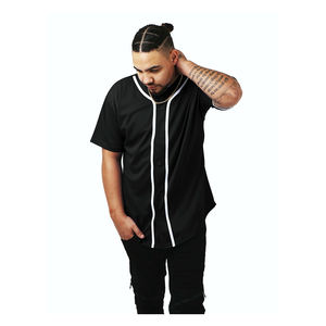 Maillot de baseball noir personnalisable pour hommes femmes jeunes et enfants personnalisé avec nom et numéro Style d'ensemble respirant - Product Image 5