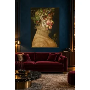 Stampa su tela di Fida Arcimboldo: Ritratto estivo di frutta e verdura - Product Image 4