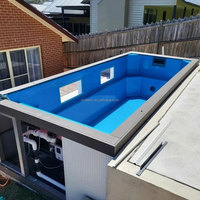 Piscines rectangulaires de luxe en gros avec design patio, piscine portable, fourniture directe d'usine