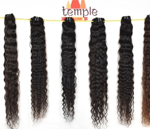 Venta al por mayor crudo vietnamita 100% virgen cutícula alineada trenzado ninguno procesamiento templo ondas rizos extensiones humanas baratas - Product Image 4