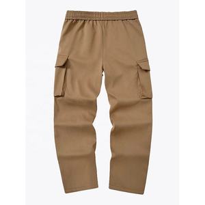 Pantalones Cargo ligeros de alta calidad Unisex, secado rápido, logotipo personalizado, cintura elástica, decoración Vintage, planos, Fitness, deportes, hombres - Product Image 2