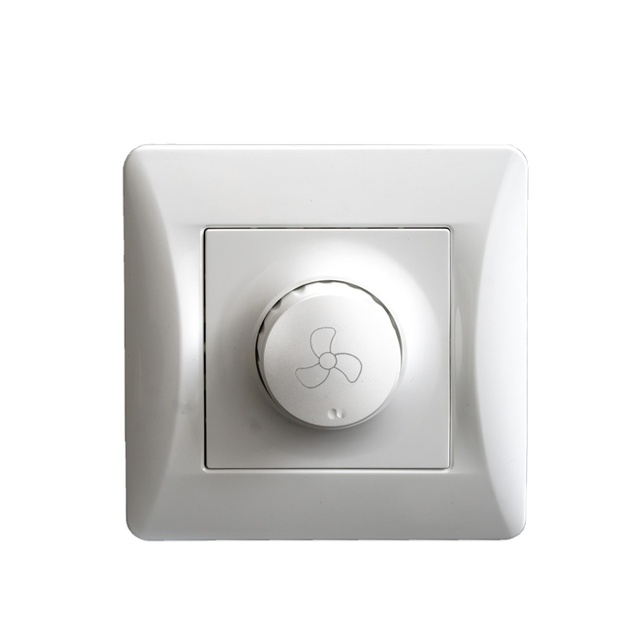 86 type EU standard PC material home use electric fan speed control controller fan regulator wall switch