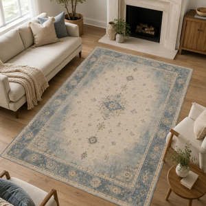 <b>Rug</b> Weavers RWPR0003 Heriz <b>Ivory</b> Traditional Washable <b>Rug</b> Dropshipping Wholesale Washable Chenille 10 Sizes - Product Image 6