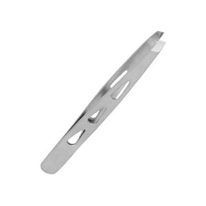 Pince à sourcils incurvée en acier inoxydable de nouveau style avec trous de gouttelettes dans la finition miroir OEM ODM LA ELAHI noir A + Grade - Product Image 6