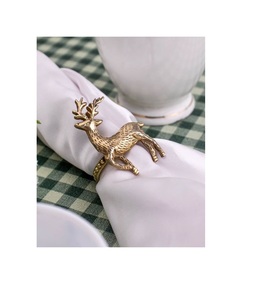 Servilletero de metal moderno y elegante con textura para mesa de comedor de estilo de granja, boda o celebración de cumpleaños - Product Image 5