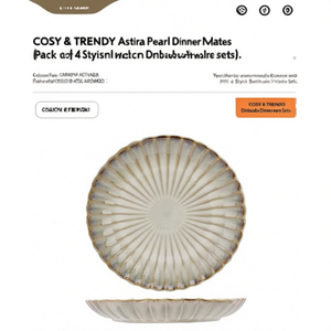 Juego de Platos de Cena Astera Pearl, Elegantes y Modernos, Paquete de 4 - Product Image 2