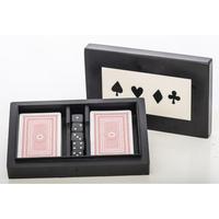 Boîte de rangement en bois pour cartes de poker et dés, prix de gros, support OEM