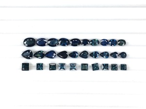 Saphir bleu naturel pierre précieuse en vrac 4x3mm 5x4mm poire ovale coupe carrée de haute qualité pour la fabrication de boucles d'oreilles collier - Product Image 2