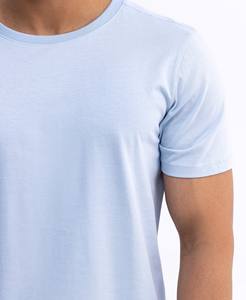 Haute qualité lourd 100% coton t-shirts surdimensionné grande taille hommes T-shirt personnalisé col rond manches courtes couleur claire - Product Image 4