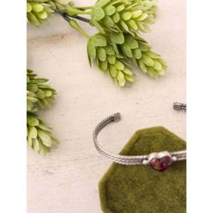 Navajo Handmade Cultural Collectible Rose Dahlia & Heart <b>Cuff</b> <b>Bracelet</b> Made of Sterling <b>Silver</b> - Product Image 5