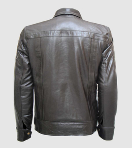 2026 unisexe en cuir noir véritable veste col montant ciré cuir marron capuche amovible coupe-vent imperméable moto veste - Product Image 4