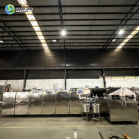 Machine automatique de fabrication de gaufrettes et de biscuits en acier inoxydable avec système de cuisson et de formage continu, ligne de production