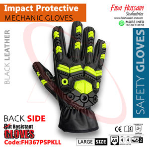 Gants de mécanicien de protection contre les chocs en cuir de vachette de qualité supérieure Keystone Thumb Design TPR Gants de sécurité anti-impact - Product Image 5