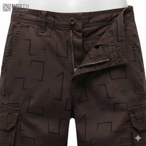 Pantalones Cortos Deportivos de Verano para Hombre, con Logotipo Personalizado de Fábrica, Moda Urbana, Tendencia Deportiva, Algodón Lavado y Elastano, para Gimnasio y Fitness - Product Image 6