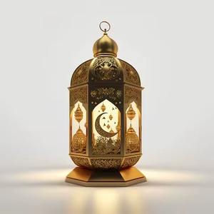 Farol Tradicional de Metal Grande para Ramadán con Auténtico Diseño de Medio Oriente, Perfecto para Reuniones y Celebraciones Religiosas - Product Image 2