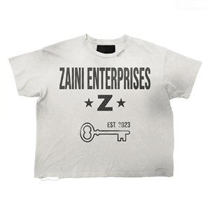 280 GSM Heavyweight Cotton Acid <b>Wash</b> T-Shirt Washed Grey Oversized Fit Custom Men Silk <b>Screen</b> Printed Right Sleeve Eco-Friendly - Product Image 5