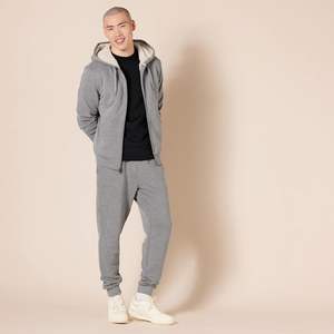 MOVATEXTILES Basics Best Unisex <b>Sherpa</b>-lined Full-zip Hooded Fleece <b>Hoodies</b> Solid Color Winter 100% Cotton High Quality <b>Hoodies</b> - Product Image 2