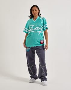 Tops cortos cuadrados personalizados para mujer, camiseta de fútbol transpirable de talla grande, camiseta americana de malla de poliéster - Product Image 2